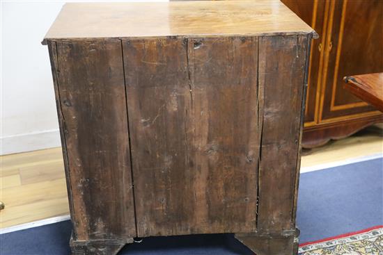 A small George III mahogany chest with brushing slide, W.76cm, D.45cm, H.81cm